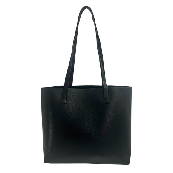 Gucci Women's Black Leather Tote Bag with Pouch Front Detail w Gucci logo Authen - Picture 8 of 12